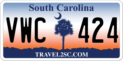 SC license plate VWC424