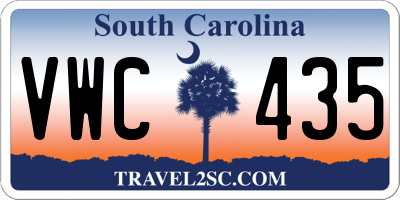 SC license plate VWC435
