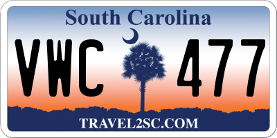 SC license plate VWC477
