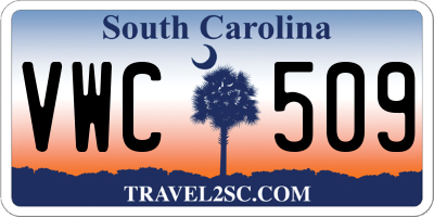 SC license plate VWC509
