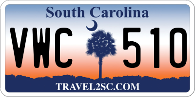 SC license plate VWC510