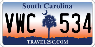 SC license plate VWC534