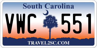 SC license plate VWC551