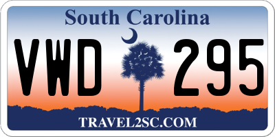 SC license plate VWD295