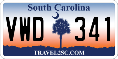 SC license plate VWD341