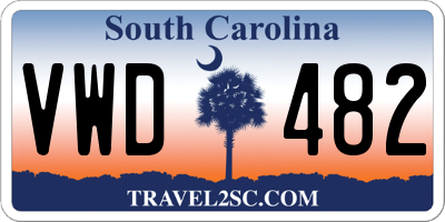 SC license plate VWD482
