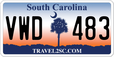 SC license plate VWD483