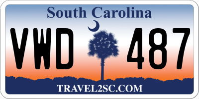 SC license plate VWD487