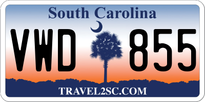 SC license plate VWD855
