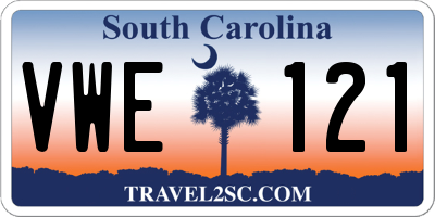 SC license plate VWE121