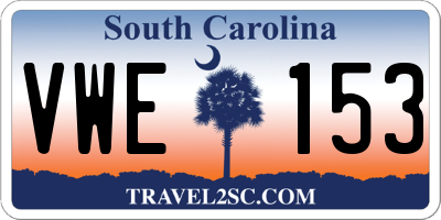 SC license plate VWE153