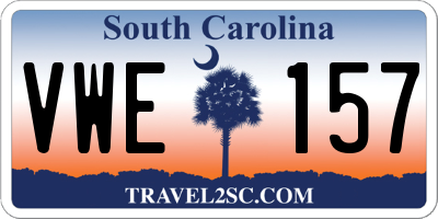 SC license plate VWE157