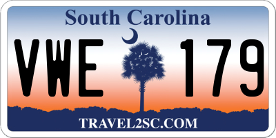 SC license plate VWE179
