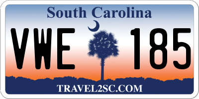 SC license plate VWE185