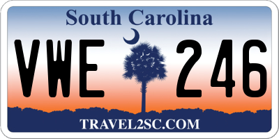 SC license plate VWE246