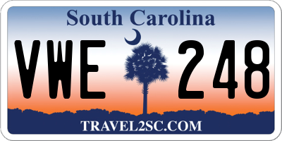 SC license plate VWE248