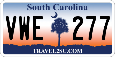 SC license plate VWE277
