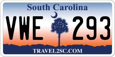 SC license plate VWE293