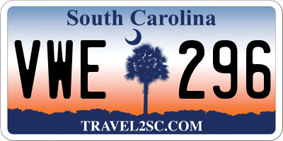 SC license plate VWE296