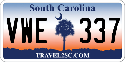 SC license plate VWE337