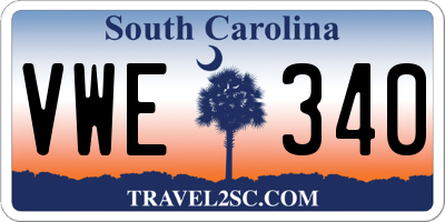 SC license plate VWE340