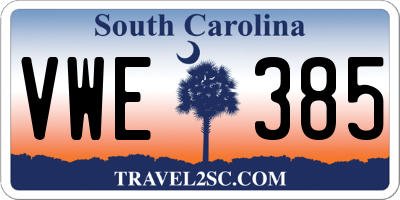 SC license plate VWE385