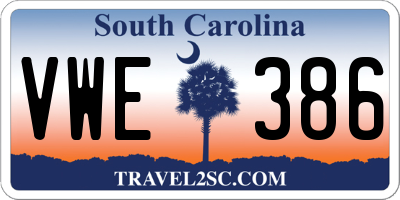 SC license plate VWE386