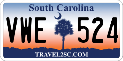 SC license plate VWE524