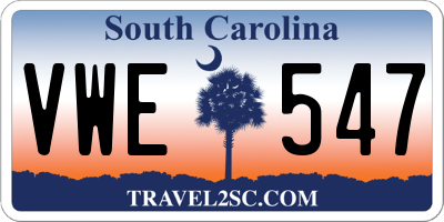 SC license plate VWE547