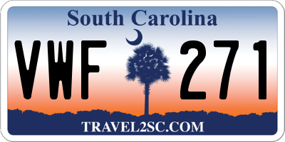 SC license plate VWF271