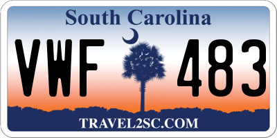 SC license plate VWF483