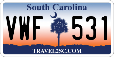 SC license plate VWF531
