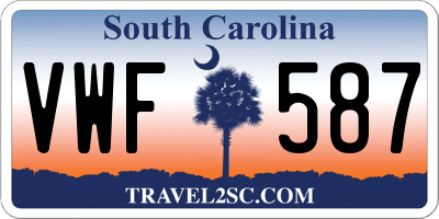 SC license plate VWF587