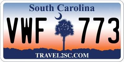 SC license plate VWF773