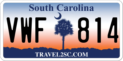 SC license plate VWF814
