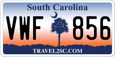 SC license plate VWF856