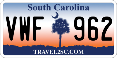 SC license plate VWF962