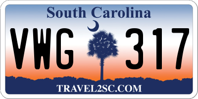 SC license plate VWG317