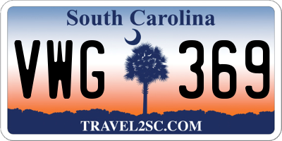 SC license plate VWG369