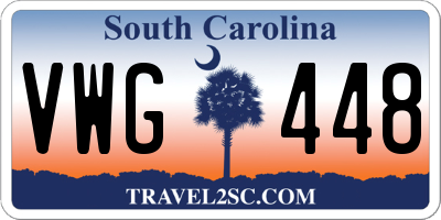 SC license plate VWG448