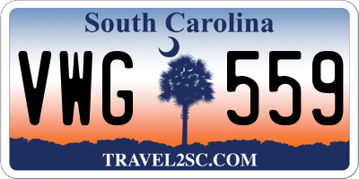 SC license plate VWG559