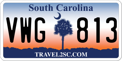 SC license plate VWG813