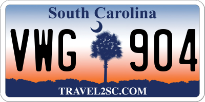 SC license plate VWG904