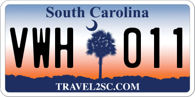 SC license plate VWH011