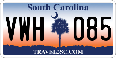SC license plate VWH085