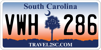 SC license plate VWH286