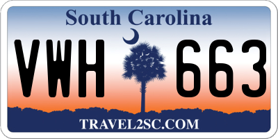 SC license plate VWH663