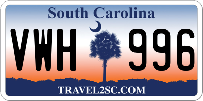 SC license plate VWH996
