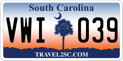 SC license plate VWI039