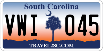 SC license plate VWI045